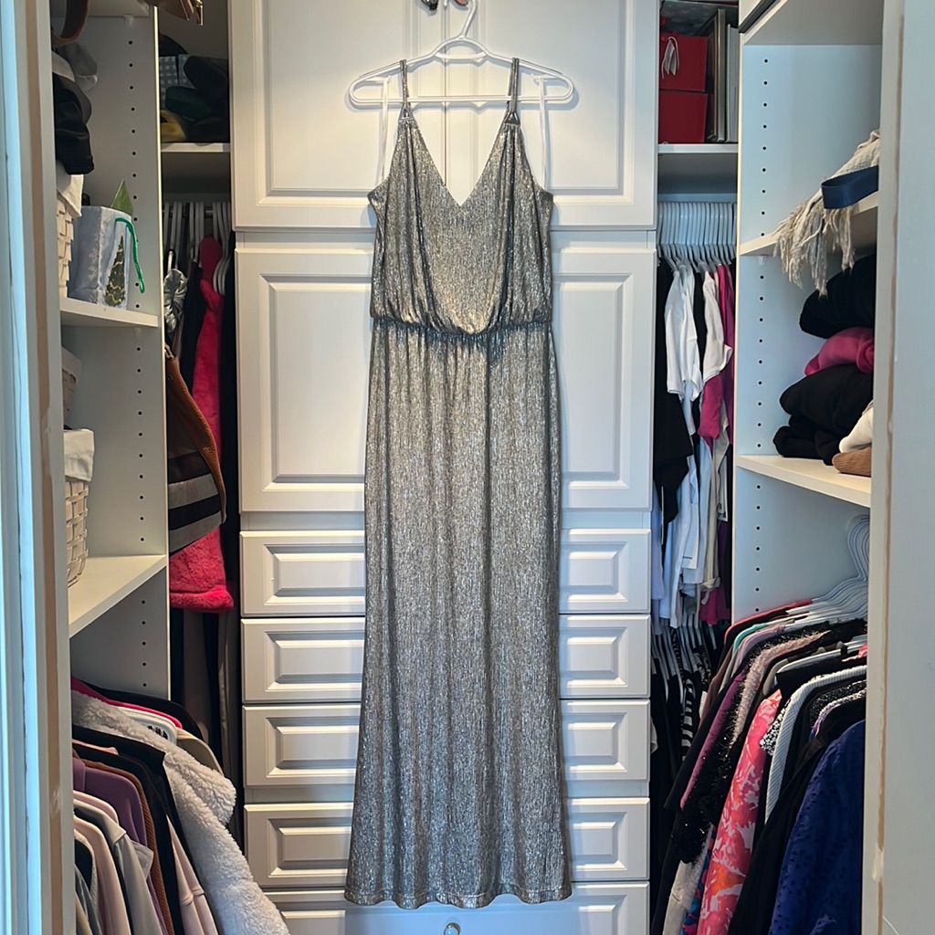 Calvin Klein Silver Gown